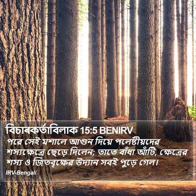 বিচাৰকর্তাবিলাক 15:5 BENIRV Bible Verse Image