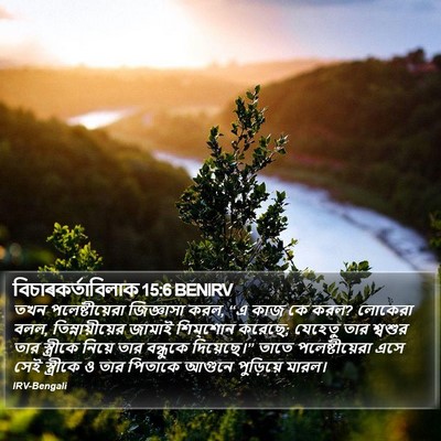 বিচাৰকর্তাবিলাক 15:6 BENIRV Bible Verse Image