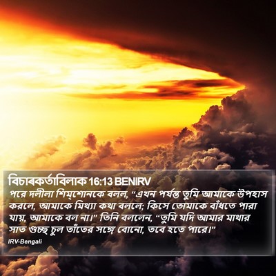 বিচাৰকর্তাবিলাক 16:13 BENIRV Bible Verse Image