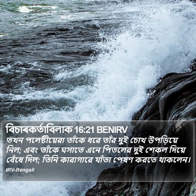 বিচাৰকর্তাবিলাক 16:21 BENIRV Bible Verse Image