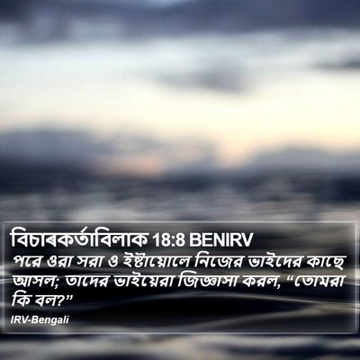 বিচাৰকর্তাবিলাক 18:8 BENIRV Bible Verse Image