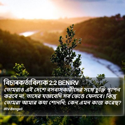 বিচাৰকর্তাবিলাক 2:2 BENIRV Bible Verse Image