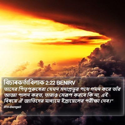 বিচাৰকর্তাবিলাক 2:22 BENIRV Bible Verse Image