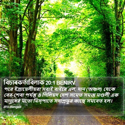 বিচাৰকর্তাবিলাক 20:1 BENIRV Bible Verse Image