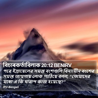 বিচাৰকর্তাবিলাক 20:12 BENIRV Bible Verse Image