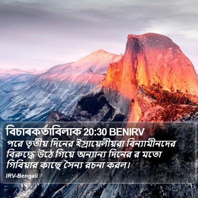 বিচাৰকর্তাবিলাক 20:30 BENIRV Bible Verse Image