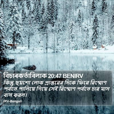 বিচাৰকর্তাবিলাক 20:47 BENIRV Bible Verse Image
