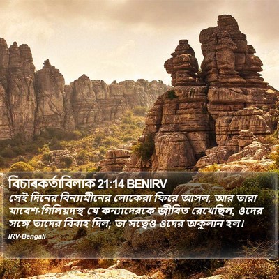 বিচাৰকর্তাবিলাক 21:14 BENIRV Bible Verse Image