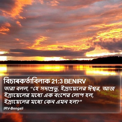 বিচাৰকর্তাবিলাক 21:3 BENIRV Bible Verse Image