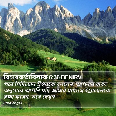 বিচাৰকর্তাবিলাক 6:36 BENIRV Bible Verse Image