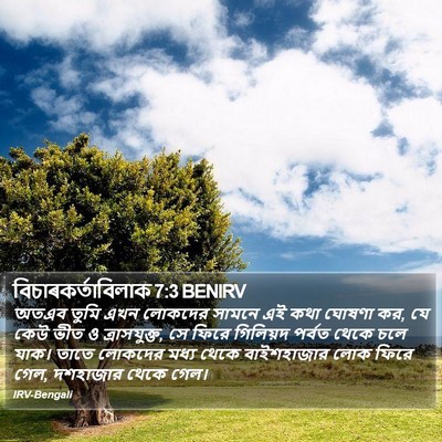 বিচাৰকর্তাবিলাক 7:3 BENIRV Bible Verse Image