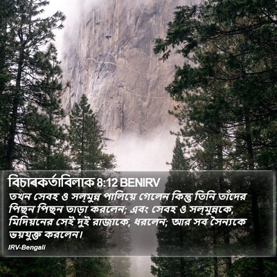 বিচাৰকর্তাবিলাক 8:12 BENIRV Bible Verse Image