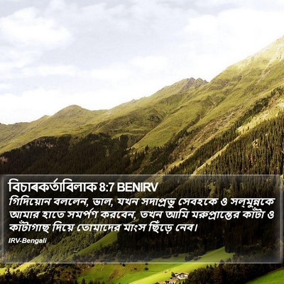 বিচাৰকর্তাবিলাক 8:7 BENIRV Bible Verse Image