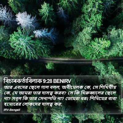 বিচাৰকর্তাবিলাক 9:28 BENIRV Bible Verse Image