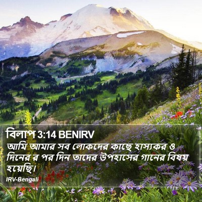 বিলাপ 3:14 BENIRV Bible Verse Image