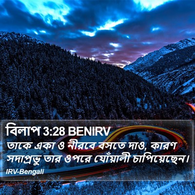 বিলাপ 3:28 BENIRV Bible Verse Image