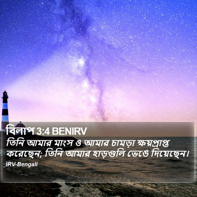 বিলাপ 3:4 BENIRV Bible Verse Image