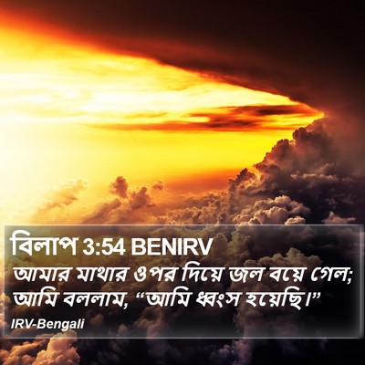 বিলাপ 3:54 BENIRV Bible Verse Image