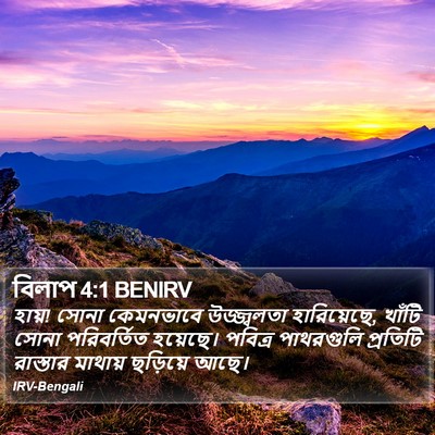 বিলাপ 4:1 BENIRV Bible Verse Image