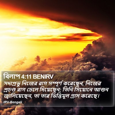 বিলাপ 4:11 BENIRV Bible Verse Image