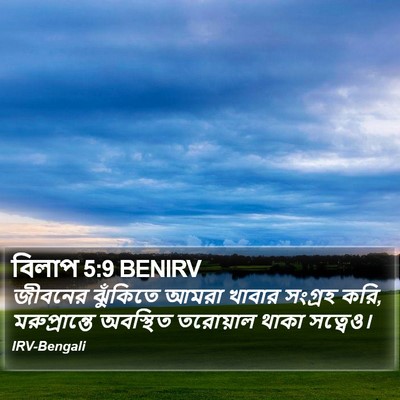 বিলাপ 5:9 BENIRV Bible Verse Image