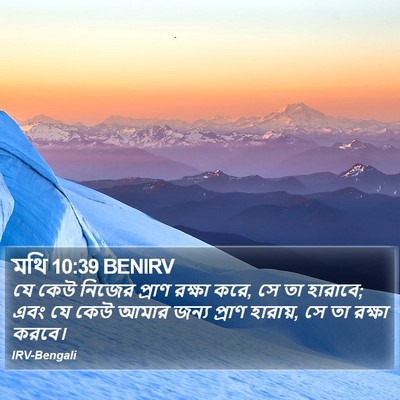 মথি 10:39 BENIRV Bible Verse Image