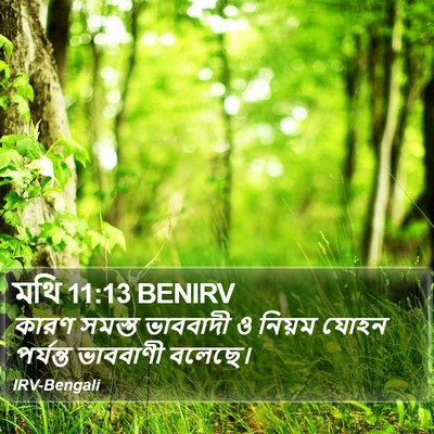 মথি 11:13 BENIRV Bible Verse Image