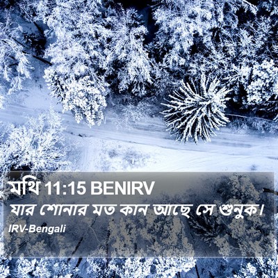মথি 11:15 BENIRV Bible Verse Image