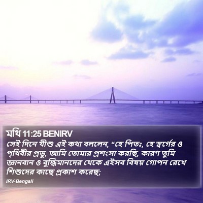 মথি 11:25 BENIRV Bible Verse Image