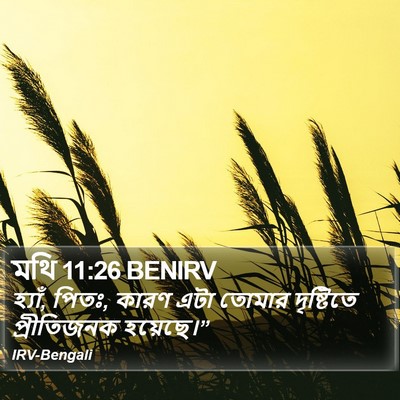 মথি 11:26 BENIRV Bible Verse Image