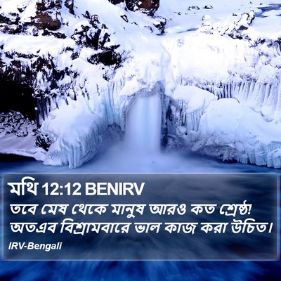 মথি 12:12 BENIRV Bible Verse Image