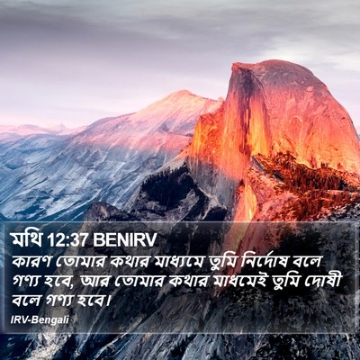 মথি 12:37 BENIRV Bible Verse Image