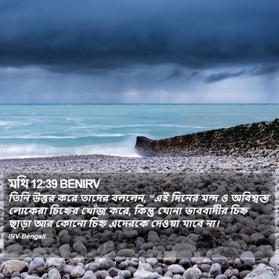 মথি 12:39 BENIRV Bible Verse Image