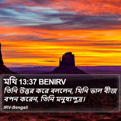 মথি 13:37 BENIRV Bible Verse Image