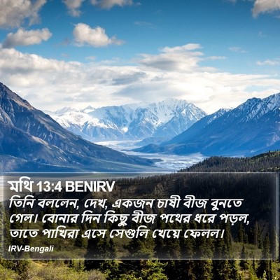 মথি 13:4 BENIRV Bible Verse Image