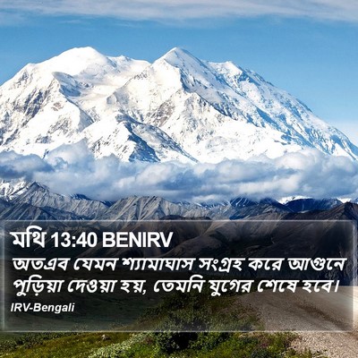 মথি 13:40 BENIRV Bible Verse Image