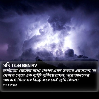 মথি 13:44 BENIRV Bible Verse Image
