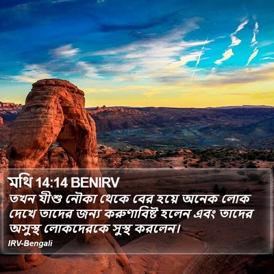 মথি 14:14 BENIRV Bible Verse Image