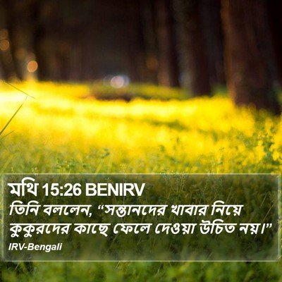 মথি 15:26 BENIRV Bible Verse Image