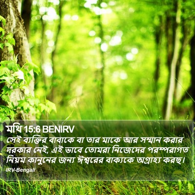 মথি 15:6 BENIRV Bible Verse Image