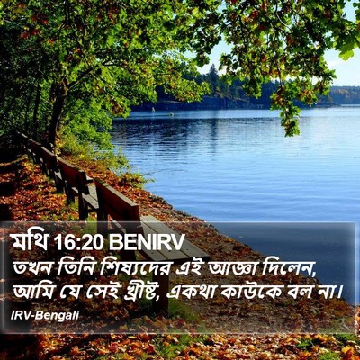 মথি 16:20 BENIRV Bible Verse Image