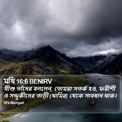 মথি 16:6 BENIRV Bible Verse Image