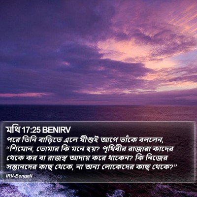 মথি 17:25 BENIRV Bible Verse Image