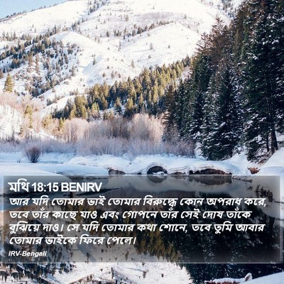 মথি 18:15 BENIRV Bible Verse Image