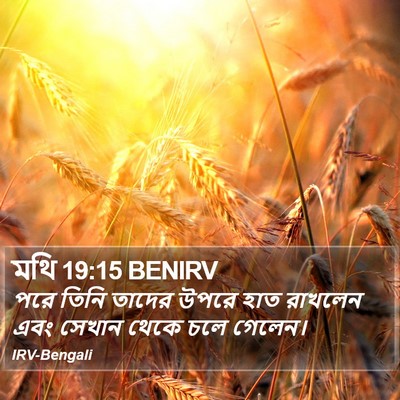 মথি 19:15 BENIRV Bible Verse Image
