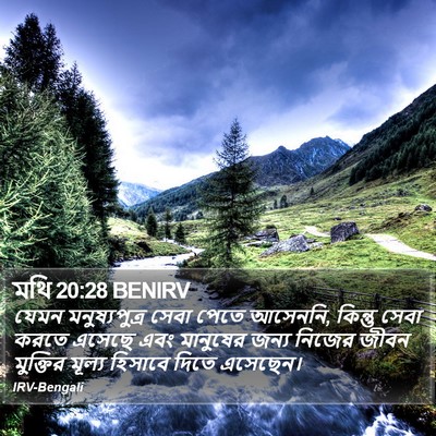 মথি 20:28 BENIRV Bible Verse Image