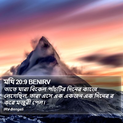 মথি 20:9 BENIRV Bible Verse Image