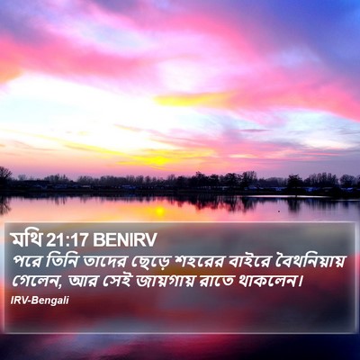 মথি 21:17 BENIRV Bible Verse Image