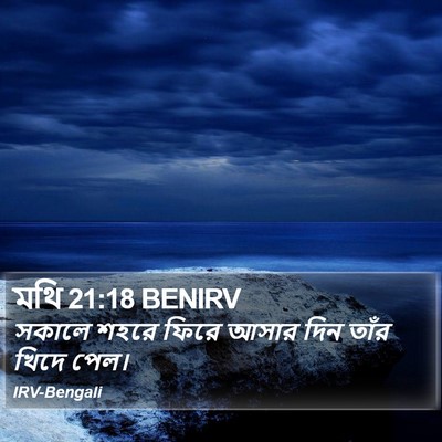 মথি 21:18 BENIRV Bible Verse Image