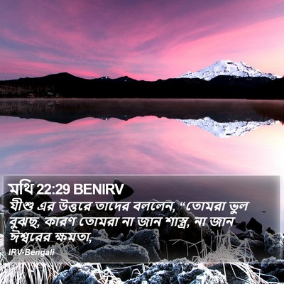 মথি 22:29 BENIRV Bible Verse Image